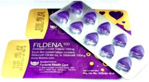 En la foto están las tabletas Fildena de 100 mg.